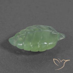 Prehnite Verde pera claro natural de 5.39 ct, Elegante, Translúcido