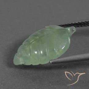 Prehnite Verde pera claro natural de 5.39 ct, Elegante, Translúcido