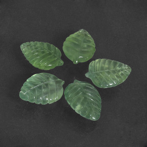 Gemas de prehnita verde natural de 20,29 ct, forma elegante, translúcido