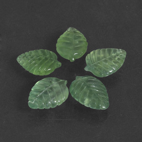 Gemas de prehnita verde natural de 20,29 ct, forma elegante, translúcido