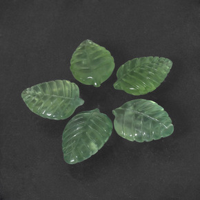 Gemas de prehnita verde natural de 20,29 ct, forma elegante, translúcido