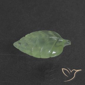 Prehnite Verde pera pálido natural de 5.15 ct, Elegante, Translúcido