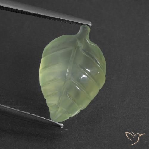 5.76ct Natural Verde amarillo Prehnite, Elegante, Translúcido