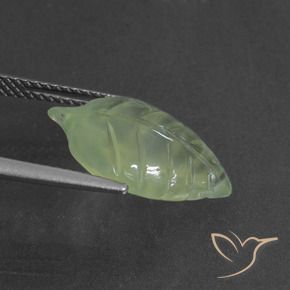 Prehnite Verde amarillo natural de 5.76 ct, Elegante, Translúcido
