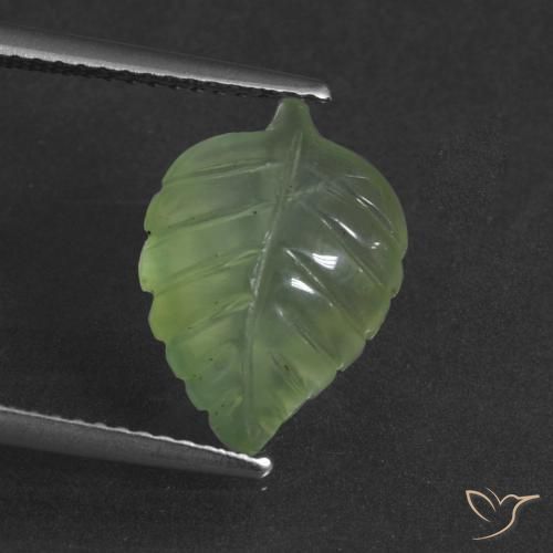 4.90ct Natural Verde amarillento Prehnite, Elegante, Translúcido