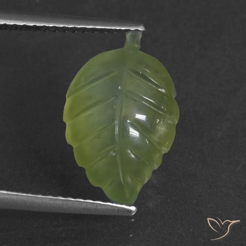 5.08ct Natural Verde medio Prehnite, Elegante, Translúcido