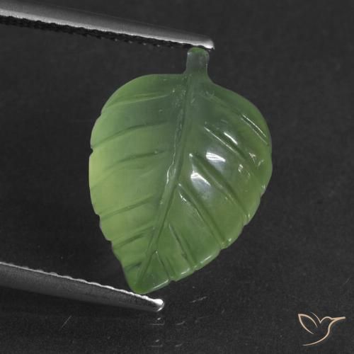 6.65ct Natural Verde amarillento Prehnite, Elegante, Translúcido