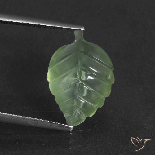 4.75ct Natural Verde amarillento Prehnite, Elegante, Translúcido