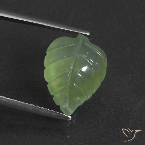 5.97ct Natural Verde pera Prehnite, Elegante, Translúcido