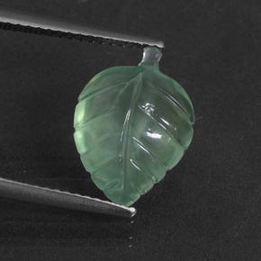 Prehnita verde natural de 4,48 ct, forma elegante, translúcido