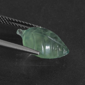 Prehnita verde natural de 4,48 ct, forma elegante, translúcido