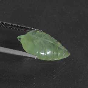 Prehnita verde natural de 4,34 ct, forma elegante, translúcido