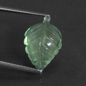 Prehnita verde natural de 5,59 ct, forma elegante, translúcido