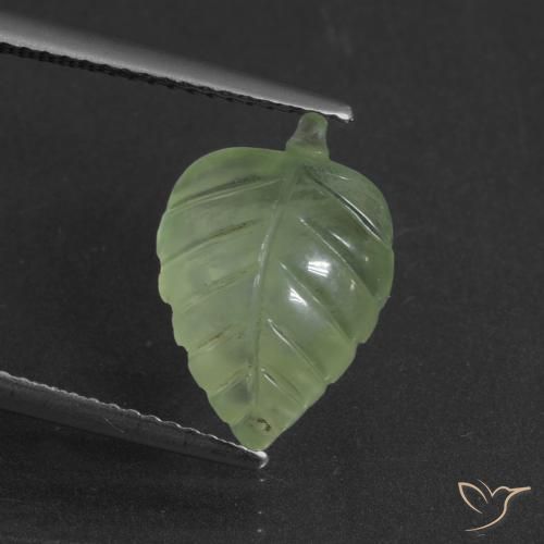 4.61ct Natural Verde lima pálido Prehnite, Elegante, Translúcido