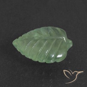 Prehnite Verde pino claro natural de 4.40 ct, Elegante, Translúcido