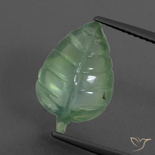 4.94ct Natural Verde terroso pálido Prehnite, Elegante, Translúcido