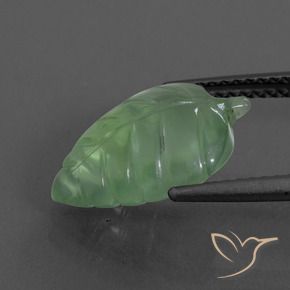Prehnite Verde terroso pálido natural de 4.94 ct, Elegante, Translúcido