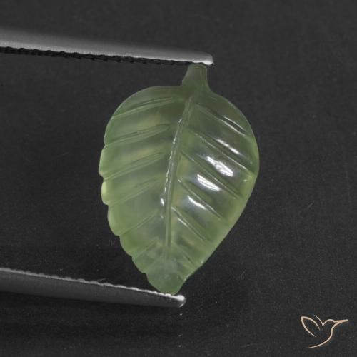 4.62ct Natural Verde amarillento Prehnite, Elegante, Translúcido