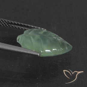 Prehnite Verde claro natural de 4.86 ct, Elegante, Translúcido