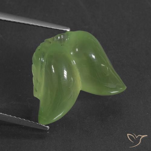 14.66ct Natural Verde cálido Prehnite, Elegante, Translúcido