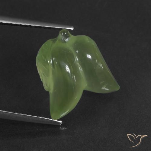 9.97ct Natural Verde cálido Prehnite, Elegante, Translúcido
