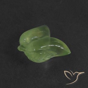 Prehnite Verde cálido natural de 9.97 ct, Elegante, Translúcido