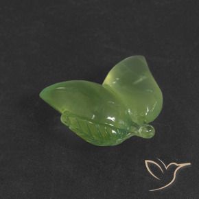 Prehnite Verde medio natural de 12.52 ct, Elegante, Translúcido