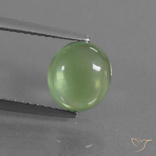 2.36ct Natural Verde amarillo Prehnite, Ovalada, Transparente