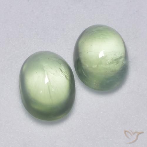 3.80ctw Natural Verde claro Prehnite, Ovalada, Translúcido