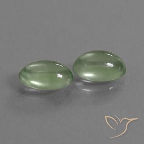Gemas de Prehnite Verde amarillento natural de 2.63 ct, Ovalada, Transparente