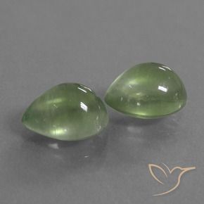 Gemas de Prehnite Verde cálido natural de 4.45 ct, En forma de pera, Transparente