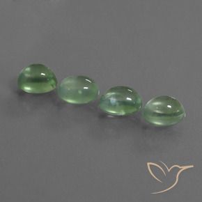 Gemas de Prehnite Verde cálido natural de 7.80 ct, Ovalada, Transparente