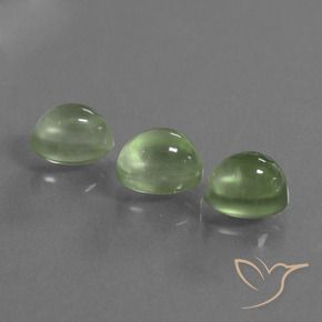 Gemas de Prehnite Verde amarillo natural de 4.94 ct, Ovalada, Transparente