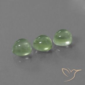Gemas de Prehnite Verde lima pálido natural de 3.59 ct, Redondo, Transparente