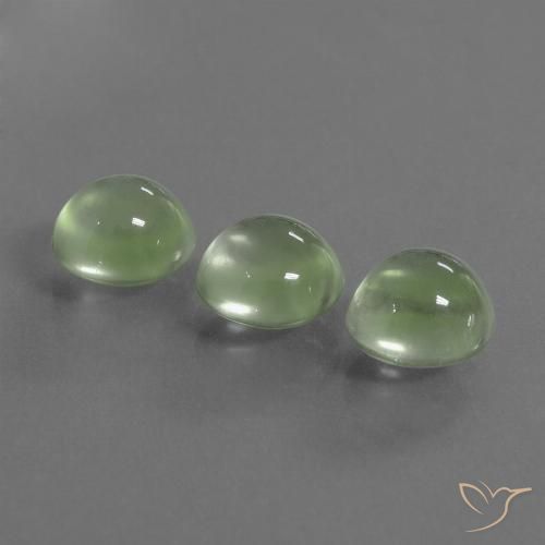 5.89ctw Natural Verde amarillo Prehnite, Redondo, Transparente