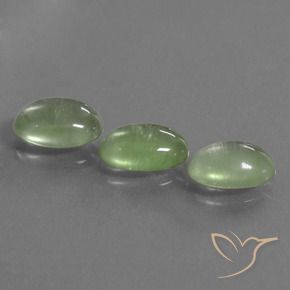 Gemas de Prehnite Verde amarillento natural de 4.67 ct, Ovalada, Transparente