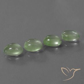 Gemas de Prehnite Verde amarillo natural de 8.34 ct, Ovalada, Transparente