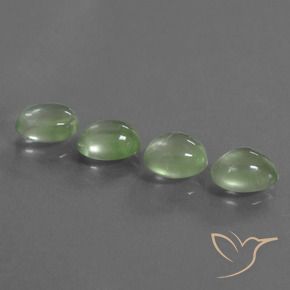 Gemas de Prehnite Verde amarillo natural de 8.34 ct, Ovalada, Transparente