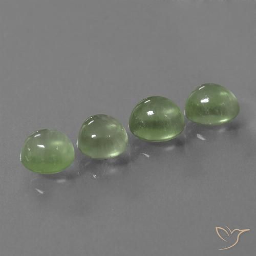 8.35ctw Natural Verde pera Prehnite, Ovalada, Transparente