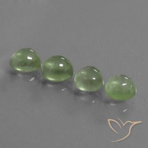 Gemas de Prehnite Verde pera natural de 8.35 ct, Ovalada, Transparente