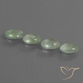 Gemas de Prehnite Verde pera pálido natural de 6.00 ct, Ovalada, Transparente