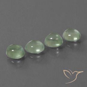Gemas de Prehnite Verde amarillo claro natural de 5.96 ct, Ovalada, Transparente