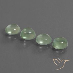 Gemas de Prehnite Verde amarillo claro natural de 5.96 ct, Ovalada, Transparente