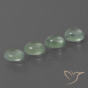 Gemas de Prehnite Verde amarillo claro natural de 5.00 ct, Ovalada, Transparente