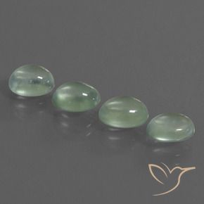 Gemas de Prehnite Verde amarillo claro natural de 5.00 ct, Ovalada, Transparente