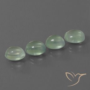 Gemas de Prehnite Verde pera claro natural de 8.87 ct, Ovalada, Transparente