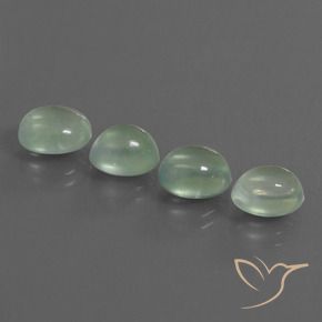 Gemas de Prehnite Verde pera claro natural de 8.87 ct, Ovalada, Transparente
