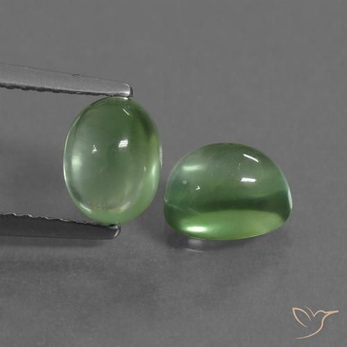 2.68ctw Natural Verde cálido Prehnite, Ovalada, Transparente