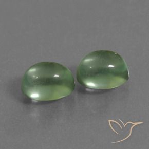 Gemas de Prehnite Verde amarillento natural de 2.43 ct, Ovalada, Transparente