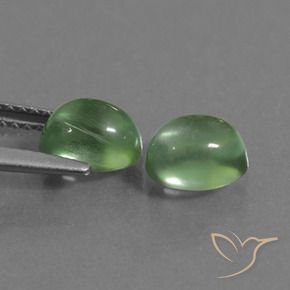 Gemas de Prehnite Verde amarillento natural de 2.43 ct, Ovalada, Transparente